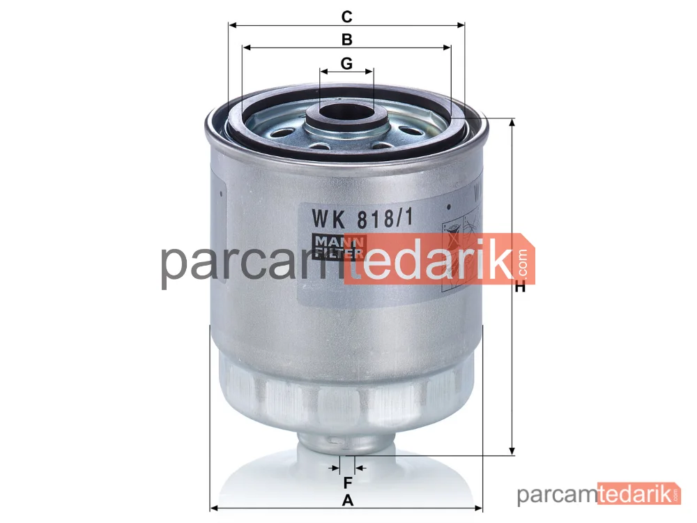 MANN FILTER WK818/1 | Yakıt Filtresi — Hyundai Accent II .5 Crdi 02-05