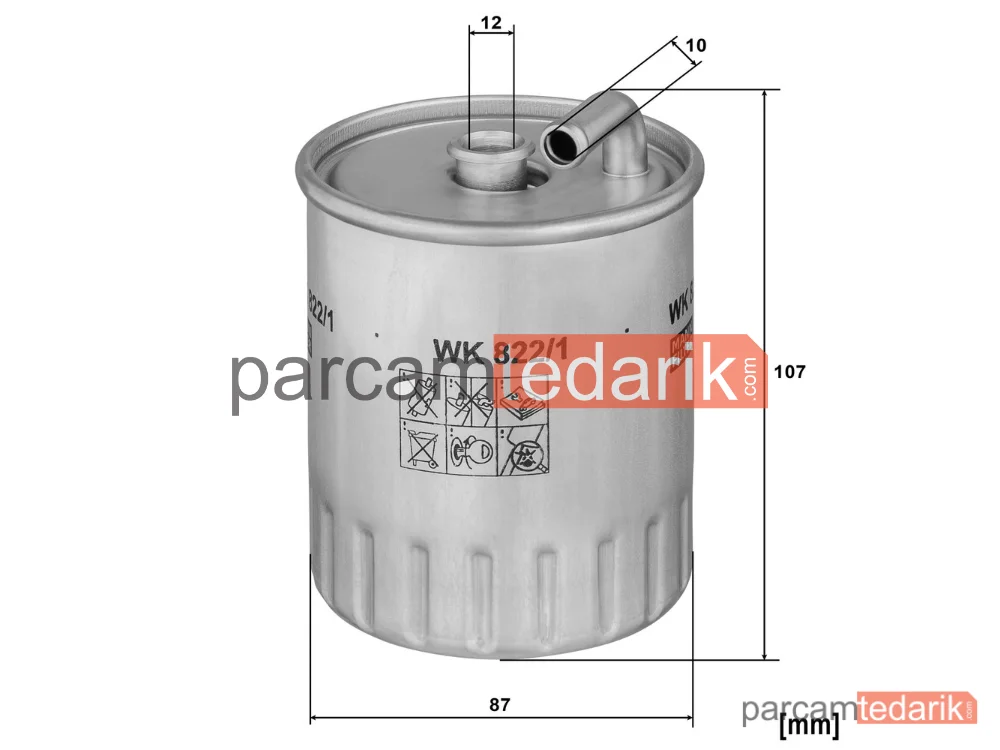MANN FILTER WK822/1 | Yakıt Filtresi — Mercedes-Benz CLK C Serisi W203 00-07, C T-Model S203 01-07