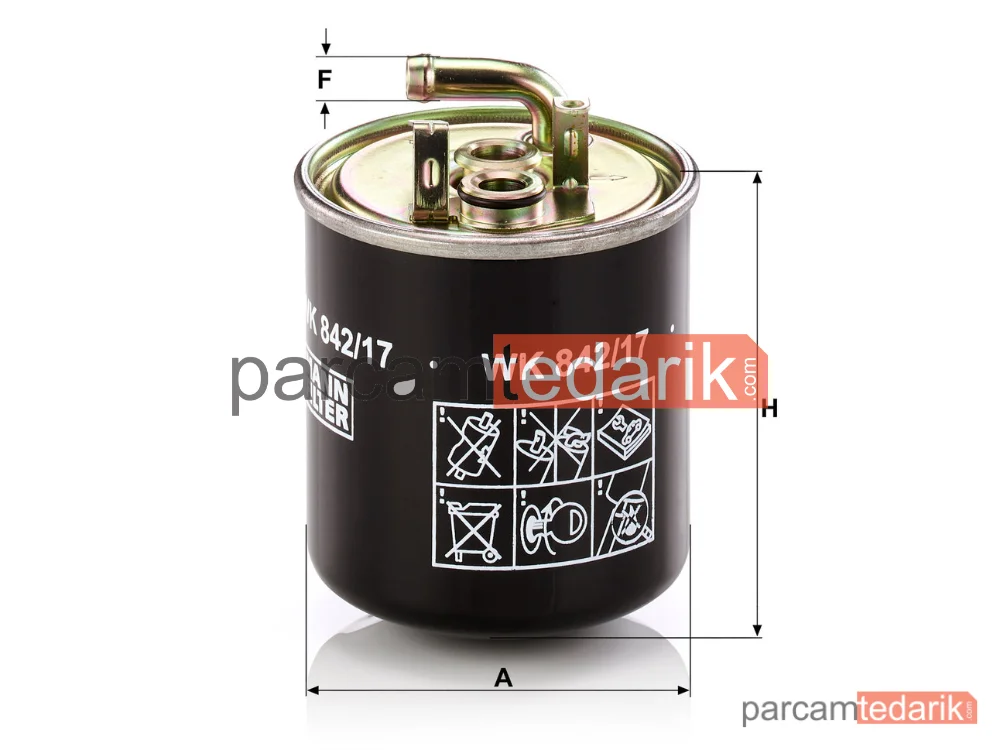 MANN FILTER WK842/17 | Yakıt Filtresi — Mercedes-Benz A Serisi W168 98-04