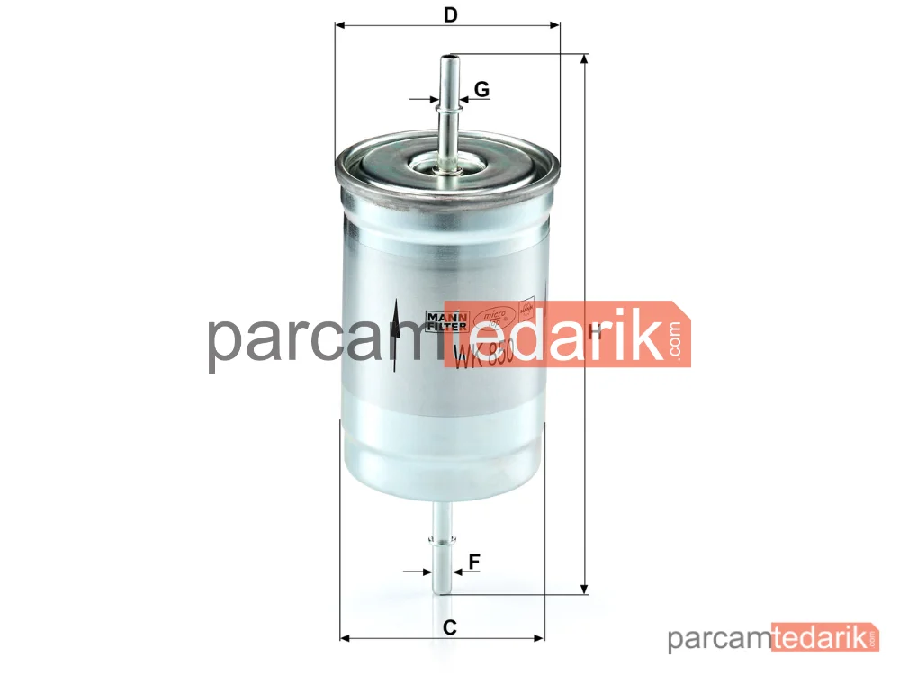 MANN FILTER WK850 | Yakıt Filtresi — Volvo V70 II 2.3 T5 99-04