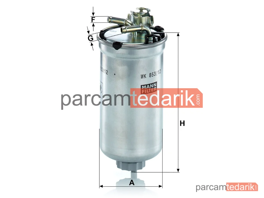 MANN FILTER WK853/12Z | Yakıt Filtresi — Skoda Fabia I (6Y2, 6Y3, 6Y5) 1.4 TDI 75HP 04/03-10/05