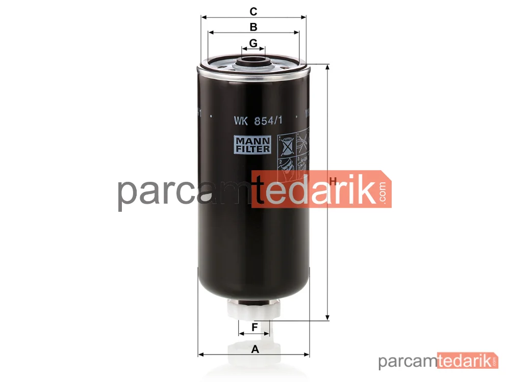 MANN FILTER WK854/1 | Yakıt Filtresi — Fiat Punto .9 JTD 01-12