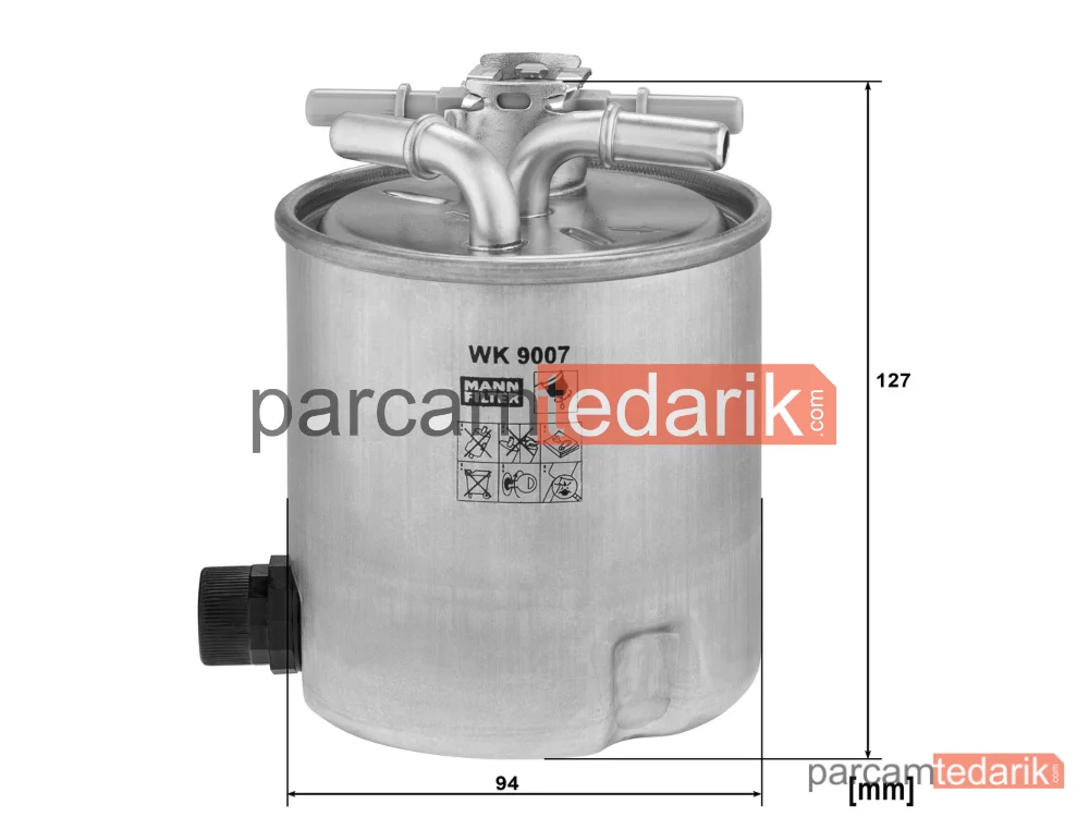 MANN FILTER WK9007 | Yakıt Filtresi — Dacia Logan 1.5 DCİ 05=>, Sandero 1.5 DCİ 08=>