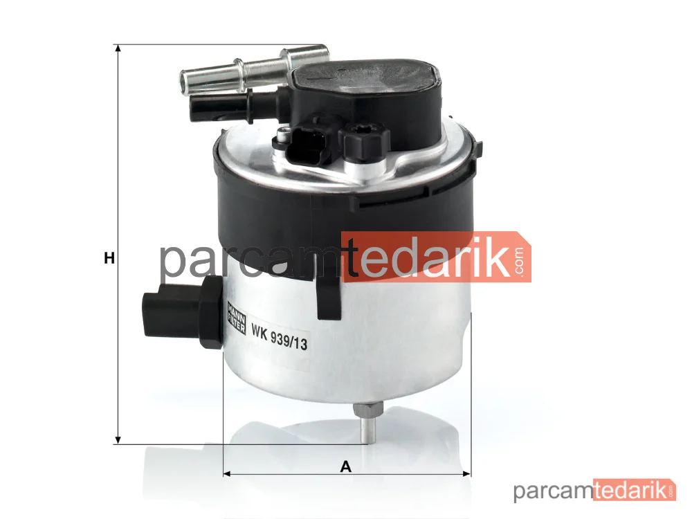 MANN FILTER WK939/13 | Yakıt Filtresi — Sensörlü Ford Focus II 1.6 Tdci 04-12, C-Max 1.6 Tdci 07-10
