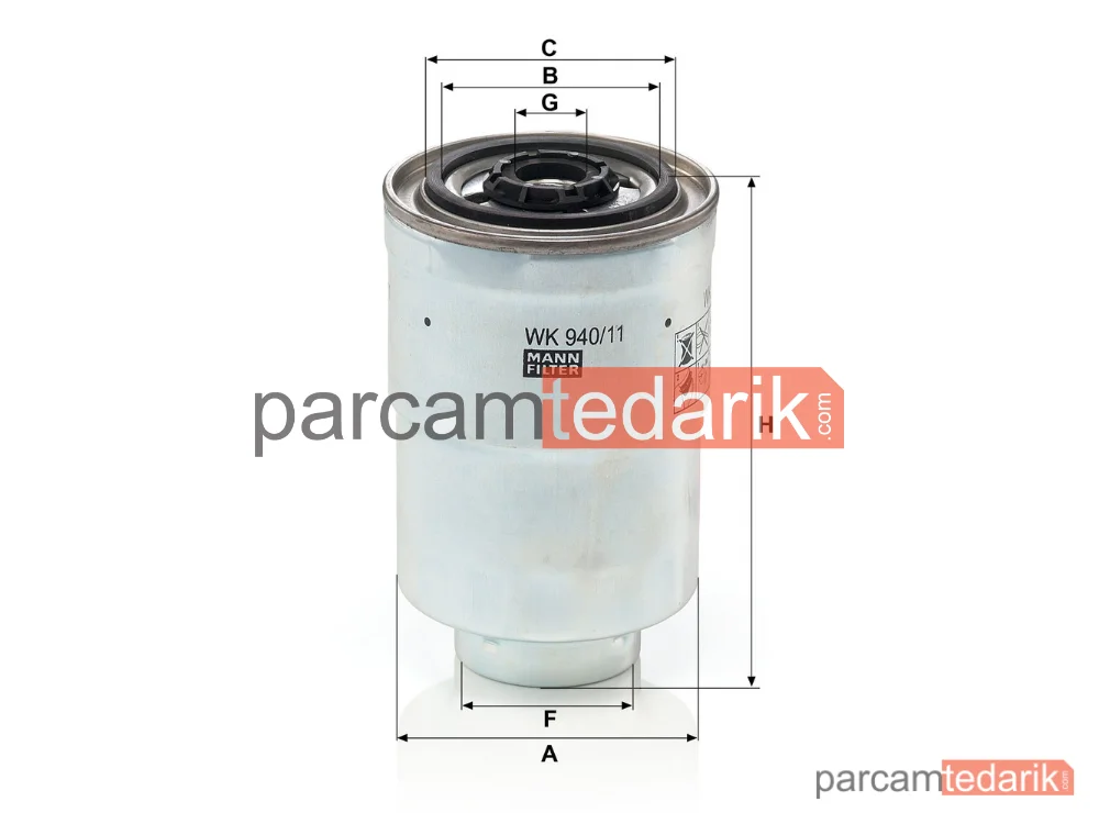 MANN FILTER WK940/11X | Yakıt Filtresi — Opel Compo 2.5 D 91-94