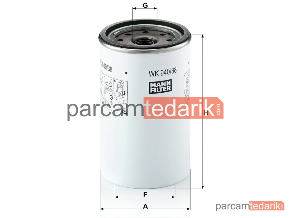 MANN FILTER WK940/38X | Yakıt Filtresi