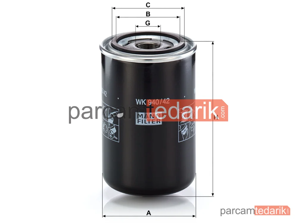 MANN FILTER WK940/42 | Yakıt Filtresi