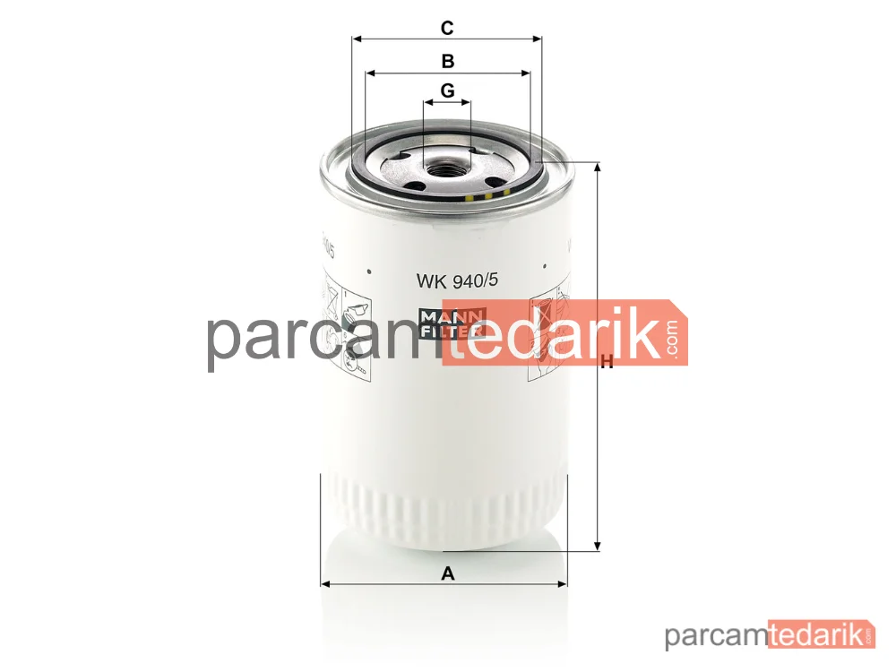 MANN FILTER WK940/5 | Yakıt Filtresi — Iveco P/PA 83-85