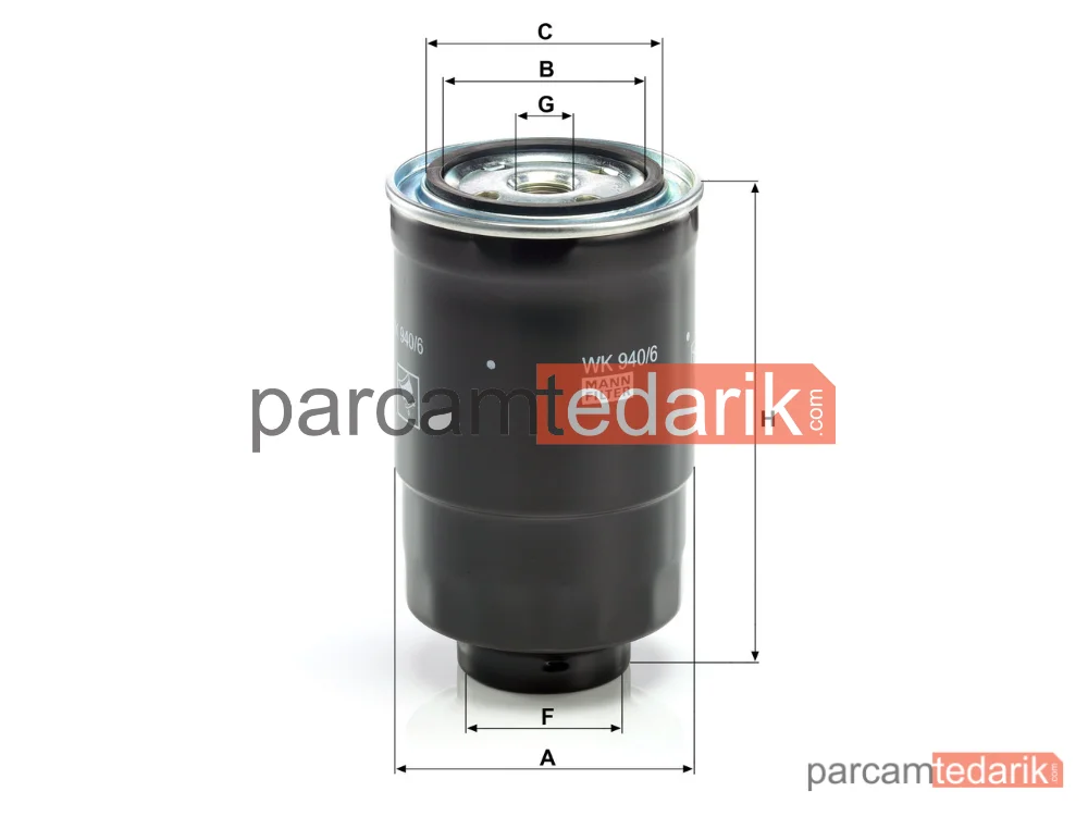 MANN FILTER WK940/6X | Yakıt Filtresi — Nissan Pick-Up 2.5 D 4WD 87-98