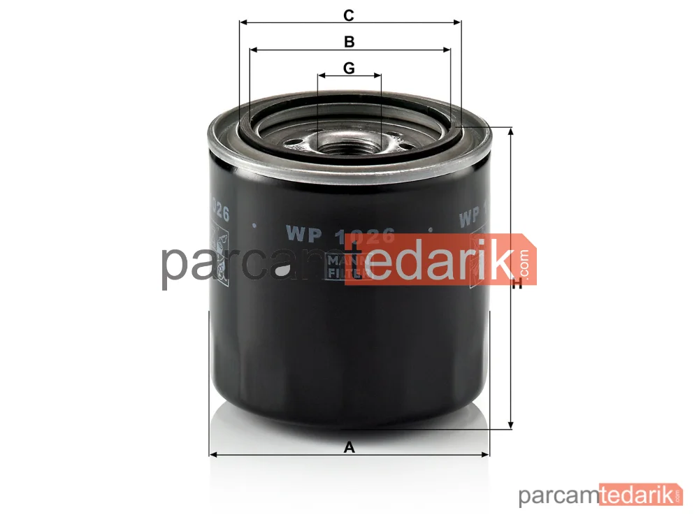 MANN FILTER WP1026 | Yağ Filtresi — Toyota Corolla Verso 2.0 D-4D 02-04