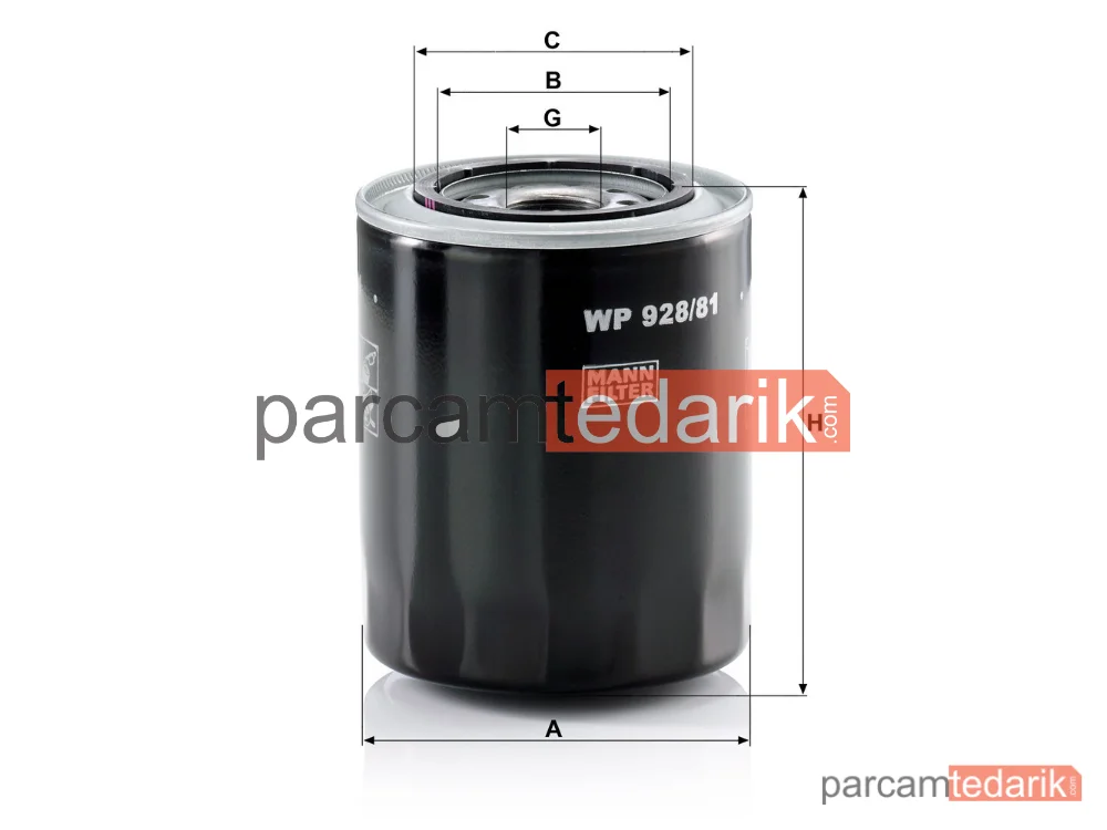 MANN FILTER WP928/81 | Yağ Filtresi — Mitsubishi L200 2.5 TD 4WD 92-96