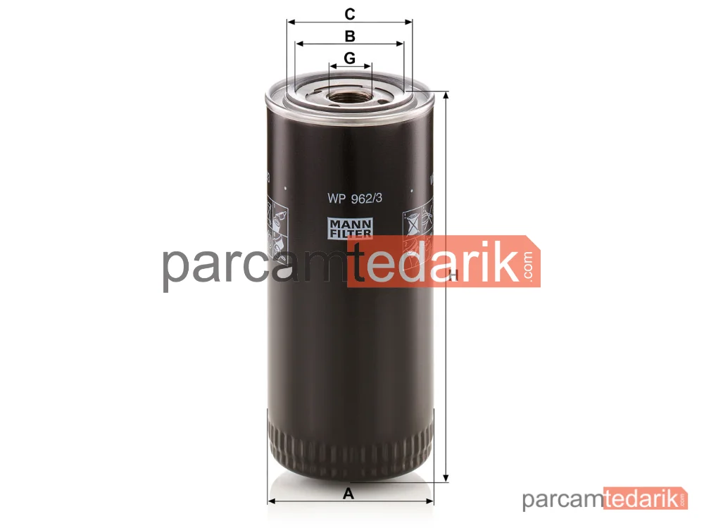 MANN FILTER WP962/3X | Yağ Filtresi — Fiat