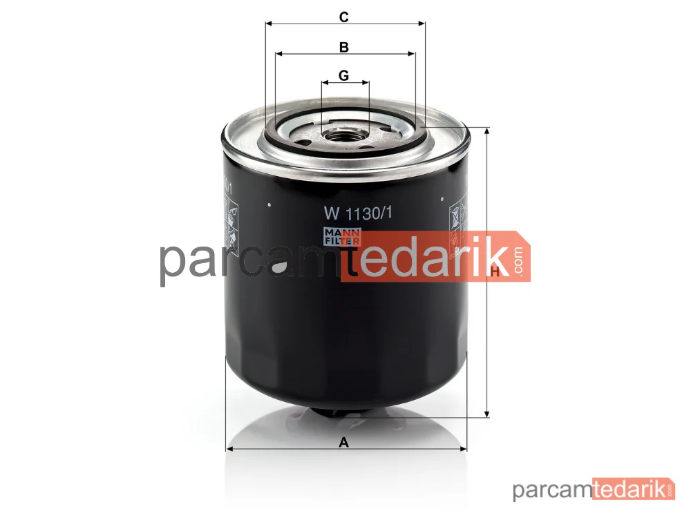MANN FILTER W1130/1 | Yağ Filtresi — Audi A6 2.5 TDİ 94-97