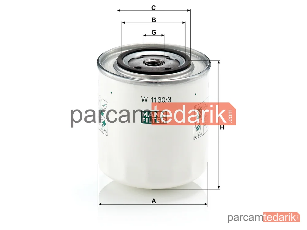 MANN FILTER W1130/3 | Yağ Filtresi — Jungheinrich
