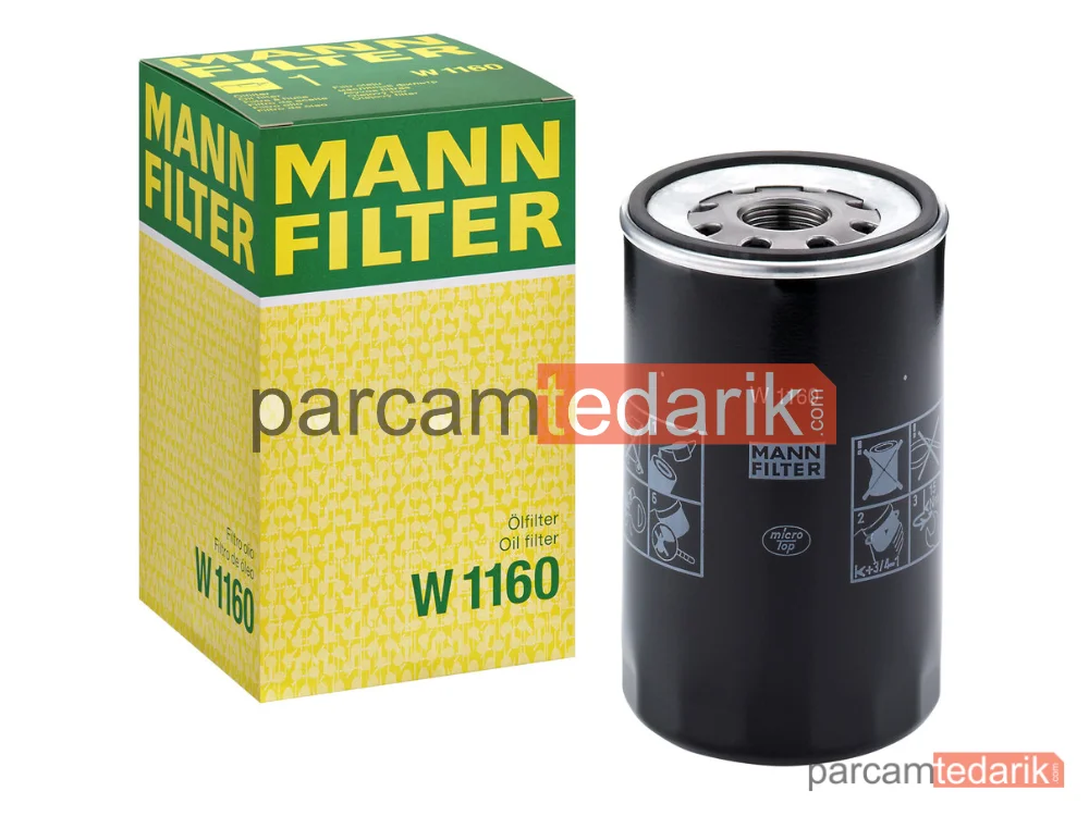 MANN FILTER W1160 | Yağ Filtresi — MAN M 2000 L 95=>, M 2000 M 95-05, M90 88-96