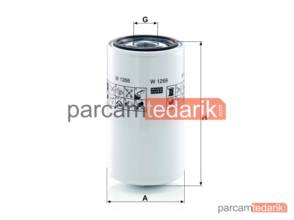MANN FILTER W1268 | Endüstriyel Filtre