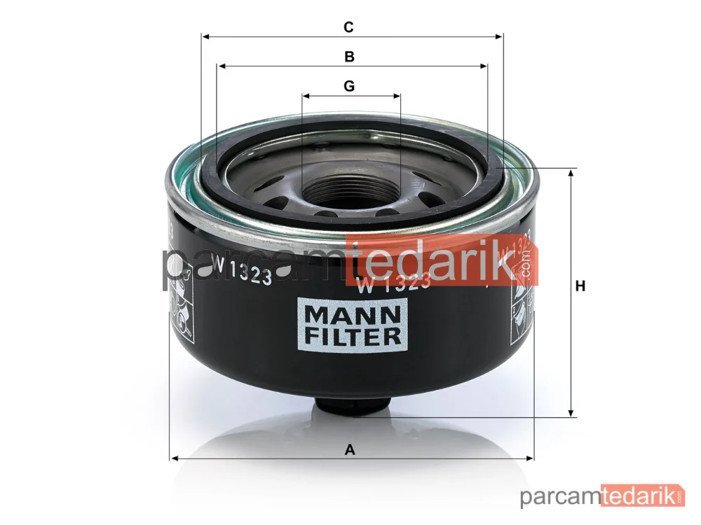 MANN FILTER W1323 | Yağ Filtresi — Volkswagen LT 28-35 II 2.8 TDİ 97-06