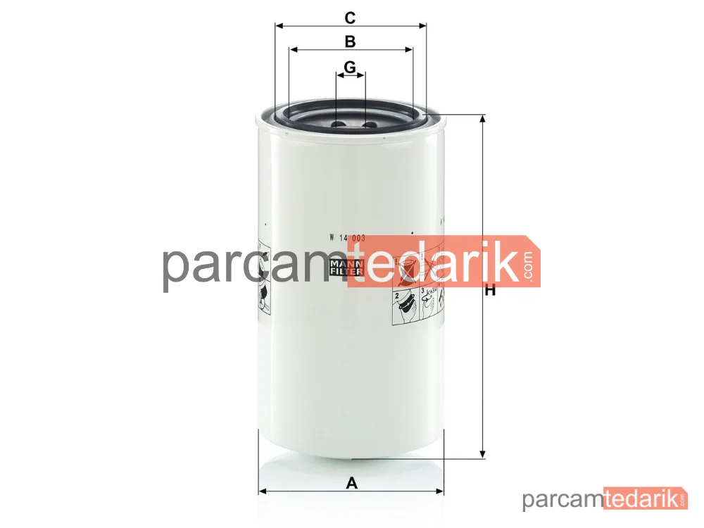 MANN FILTER W14003 | Endüstriyel Filtre