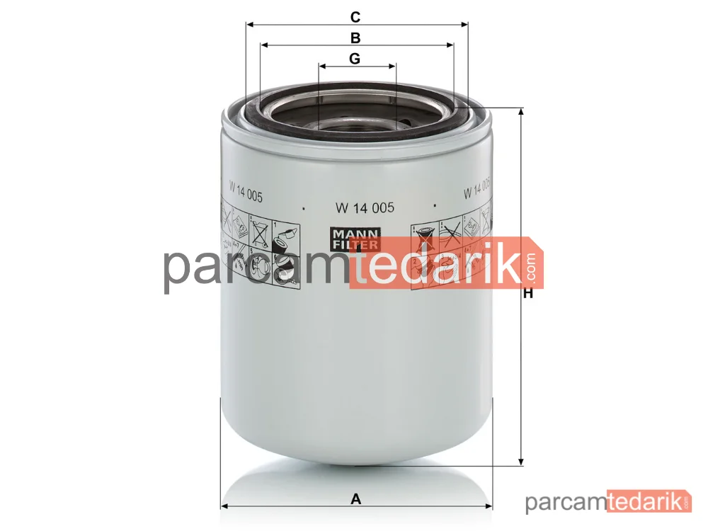 MANN FILTER W14005 | Endüstriyel Filtre