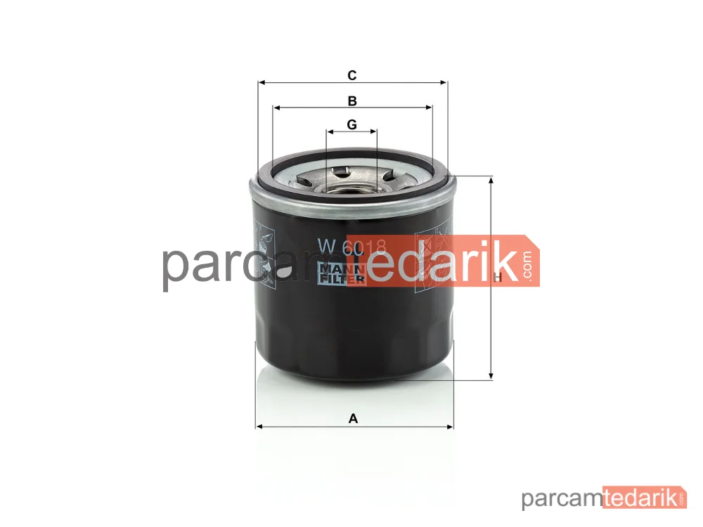 MANN FILTER W6018 | Yağ Filtresi — Mazda 6 Sedan 2.0-2.5 13=>