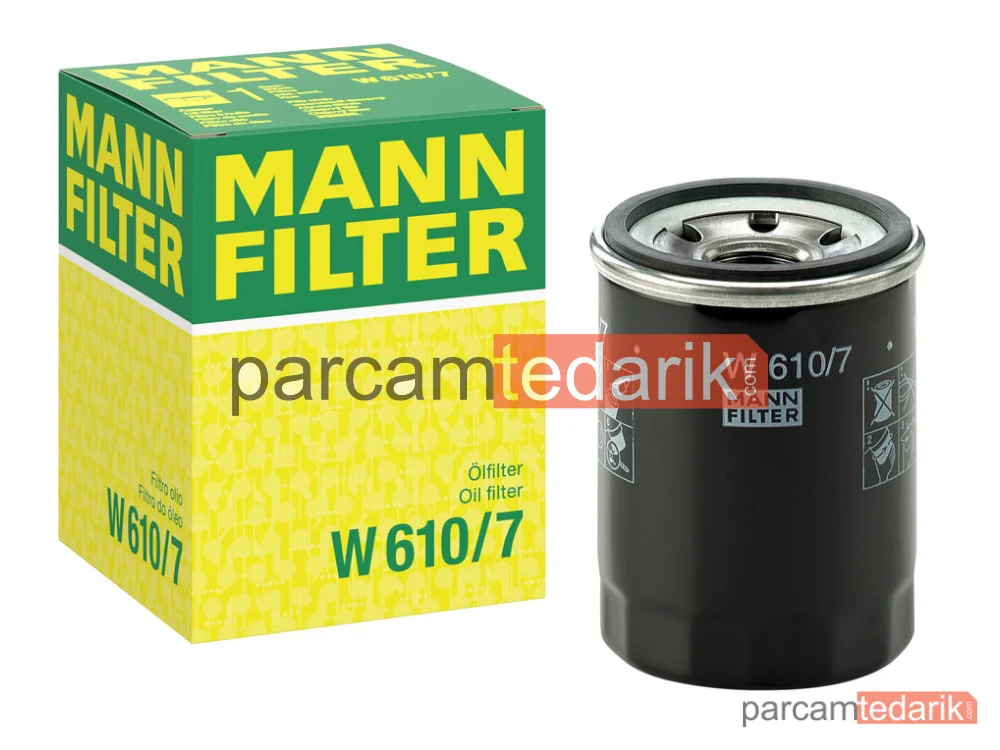 MANN FILTER W610/7 | Yağ Filtresi — Hyundai Atos 1.1 03-08, İ10 1.1 08-13