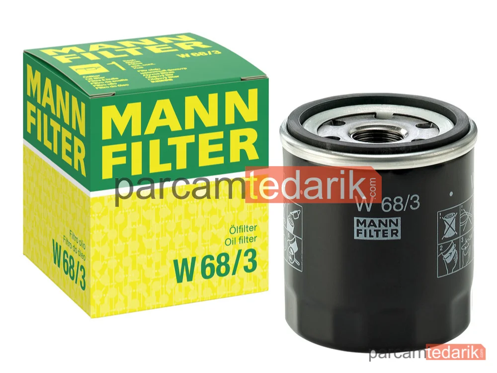 MANN FILTER W68/3 | Yağ Filtresi — Toyota Corolla SW 1. XLI 95-97
