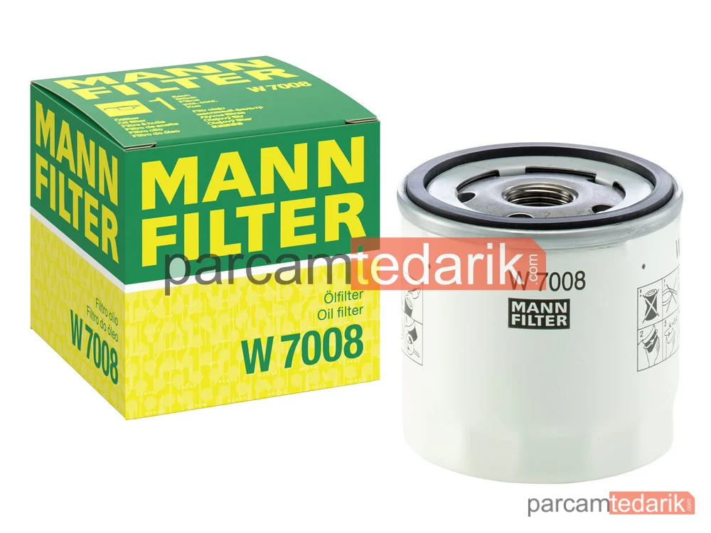 MANN FILTER W7008 | Yağ Filtresi — Volvo S80 II T4 10-14, T4F 11-12