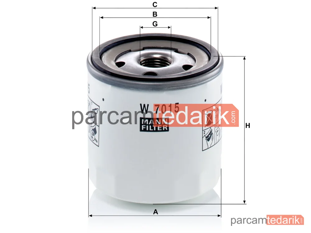 MANN FILTER W7015 | Yağ Filtresi — Jaguar XF 2.0 15+