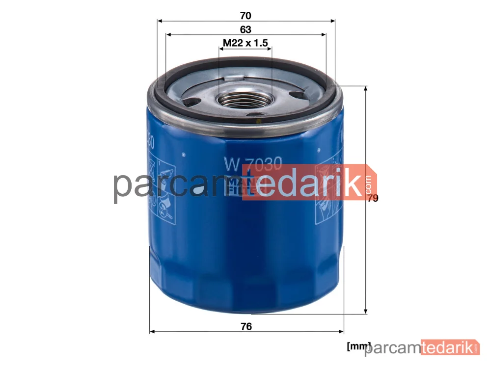MANN FILTER W7030 | Yağ Filtresi — Jeep Compass 2.4 06=>, 2.4 4X4 06=>