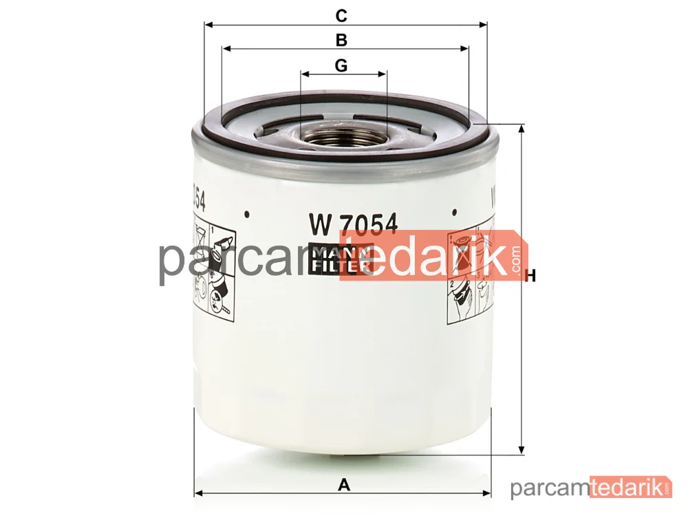 MANN FILTER W7054 | Yağ Filtresi — Ford USA Edge 2.0 Ecoblue AWD 18=>