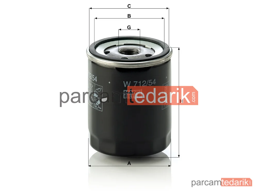 MANN FILTER W712/54 | Yağ Filtresi — Volkswagen Lupo 1.0 98-05