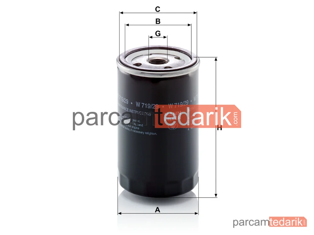 MANN FILTER W719/29 | Yağ Filtresi — LDV Maxus 2.5 D 05-09