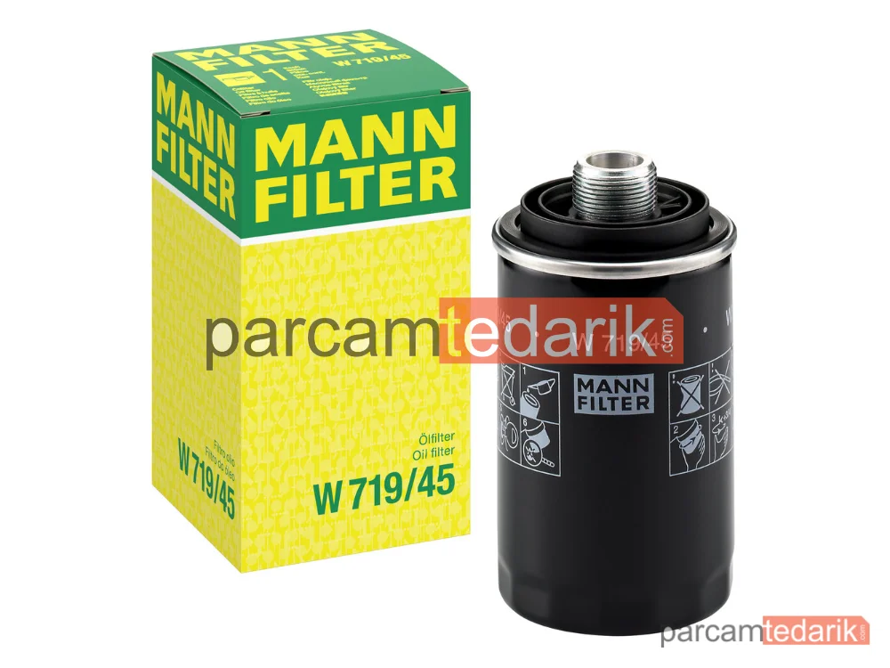 MANN FILTER W719/45 | Yağ Filtresi — Volkswagen Golf V 2.0 GTİ 04-09