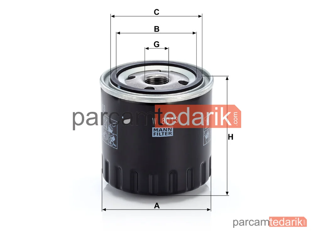 MANN FILTER W8013 | Yağ Filtresi — Infiniti EX 30D 10=>