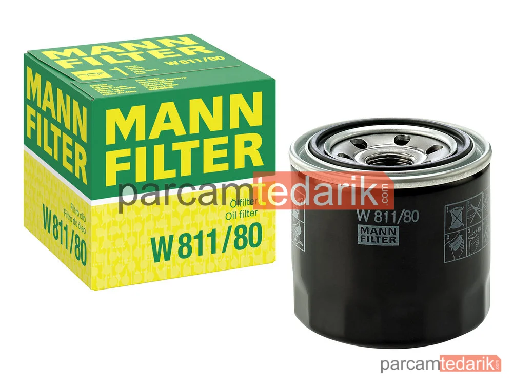 MANN FILTER W811/80 | Yağ Filtresi — Hyundai Accent Blue-ERA-İ10-İ20-İ30 1.4-1.6