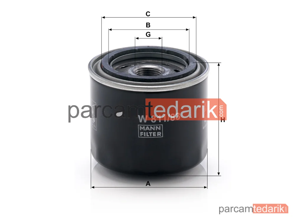 MANN FILTER W811/83 | Yağ Filtresi — Nissan Micra I 1.0 82-89, 1.2 86-92