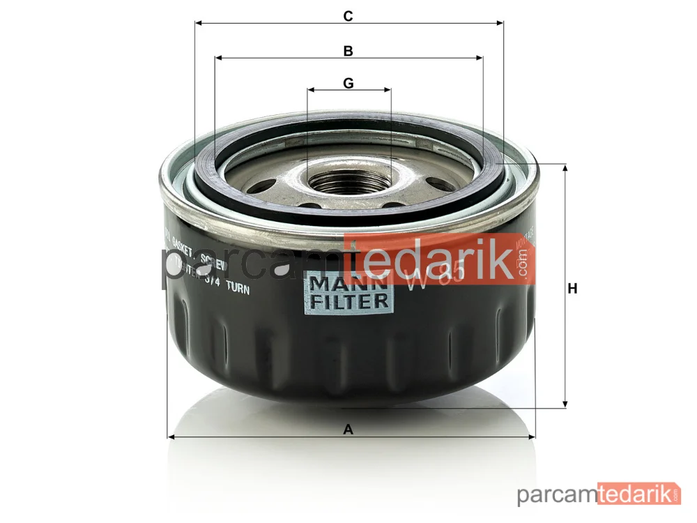 MANN FILTER W85 | Yağ Filtresi — Renault Super 5 1.4 T 85-90