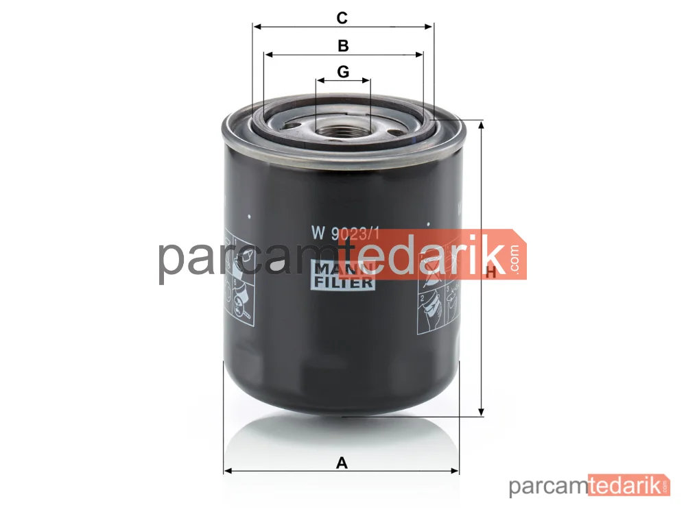 MANN FILTER W9023/1 | Yağ Filtresi — Scania P,g,r,t 04=>