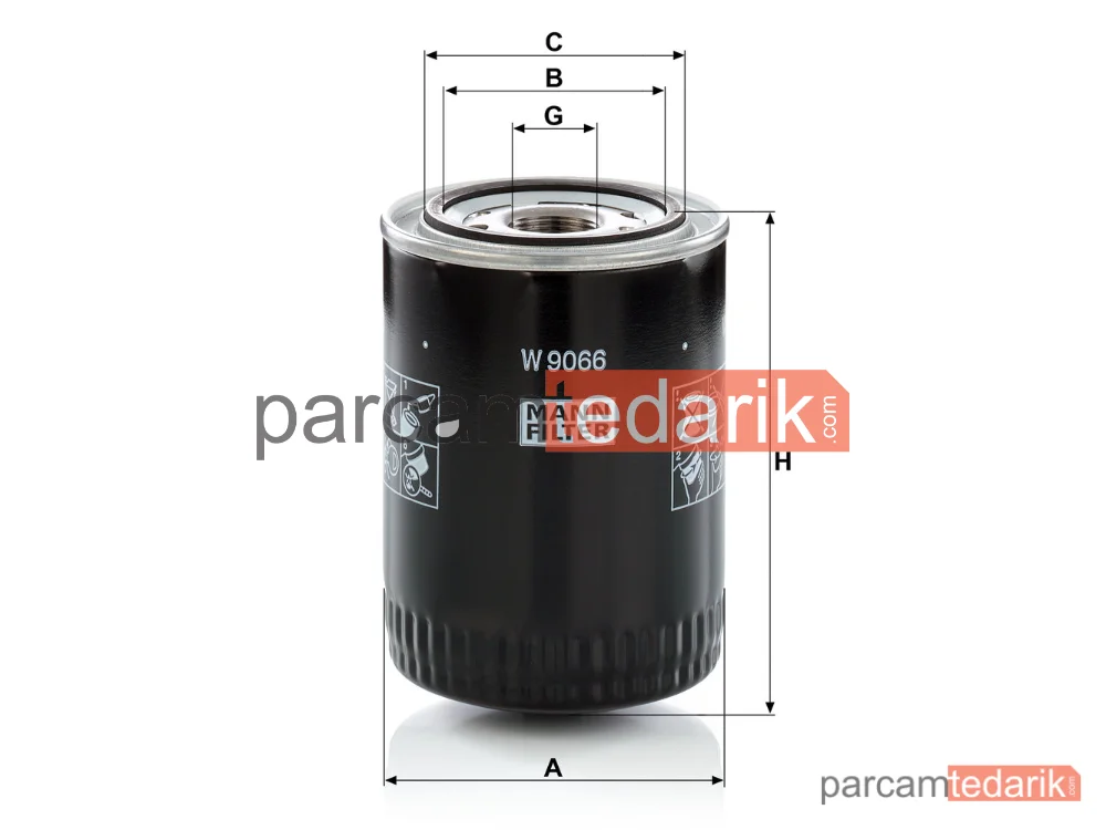 MANN FILTER W9066 | Yağ Filtresi — Mitsubishi L200 / Triton 2.5 Dİ-D 10-15