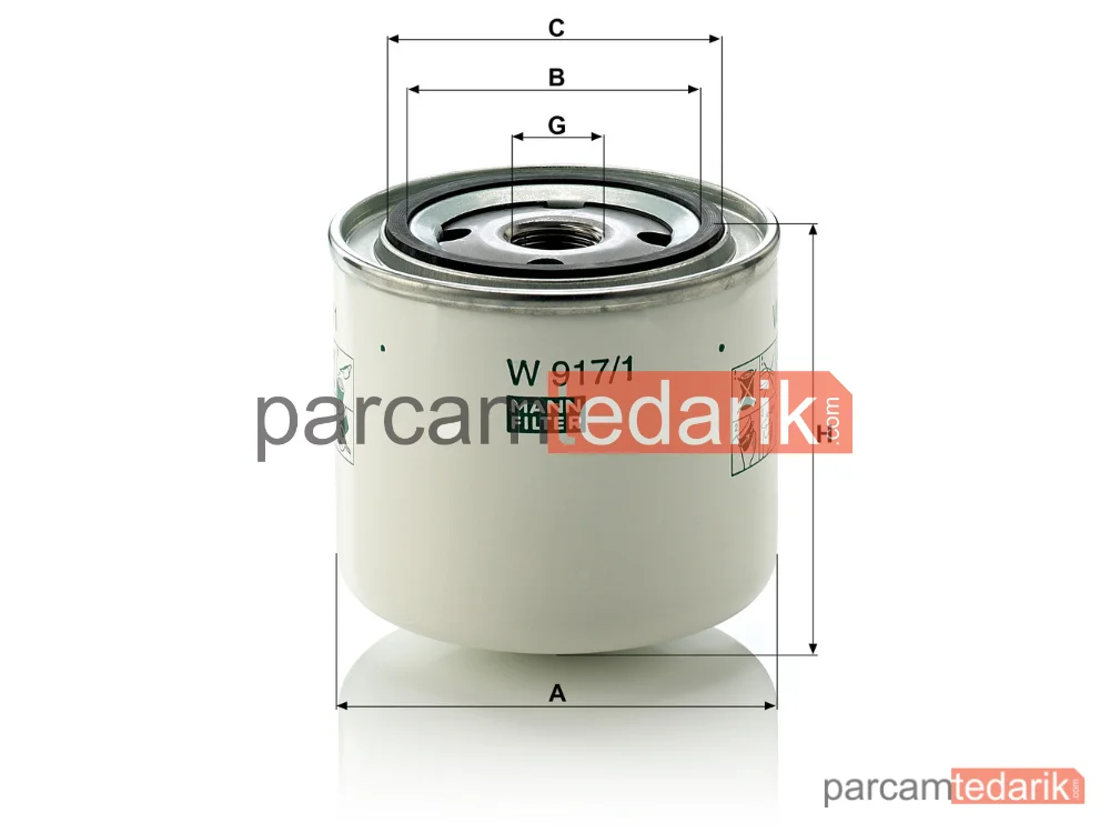 MANN FILTER W917/1 | Yağ Filtresi — Volvo 480 E .7 T 87-96