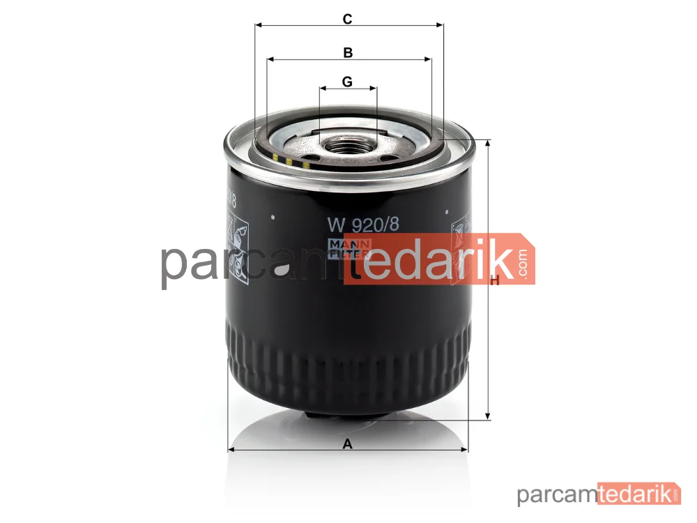 MANN FILTER W920/8 | Yağ Filtresi — Volkswagen Polo 1.9 SDİ 96-99