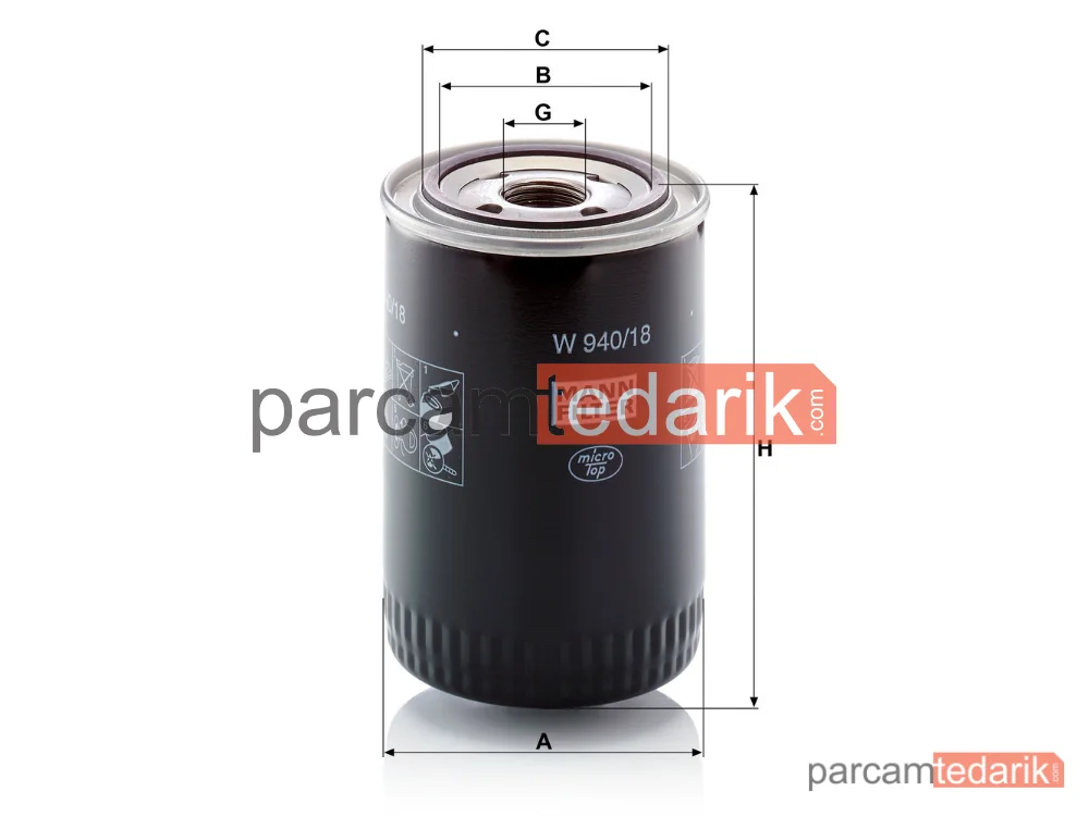 MANN FILTER W940/18 | Endüstriyel Filtre