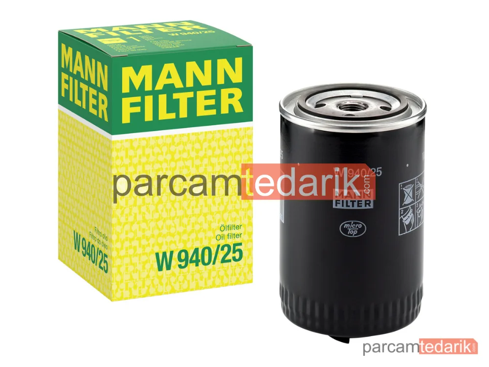 MANN FILTER W940/25 | Yağ Filtresi — Volkswagen Jetta II 1.6 TD 84-91