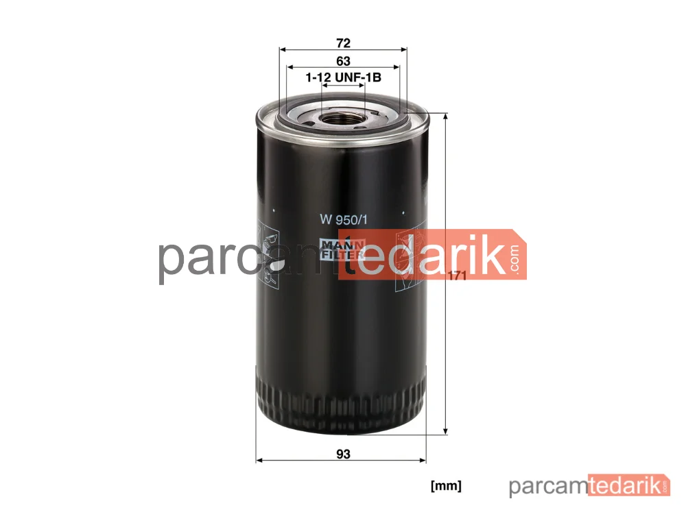 MANN FILTER W950/1 | Yağ Filtresi — New Holland TM TM180 05-07