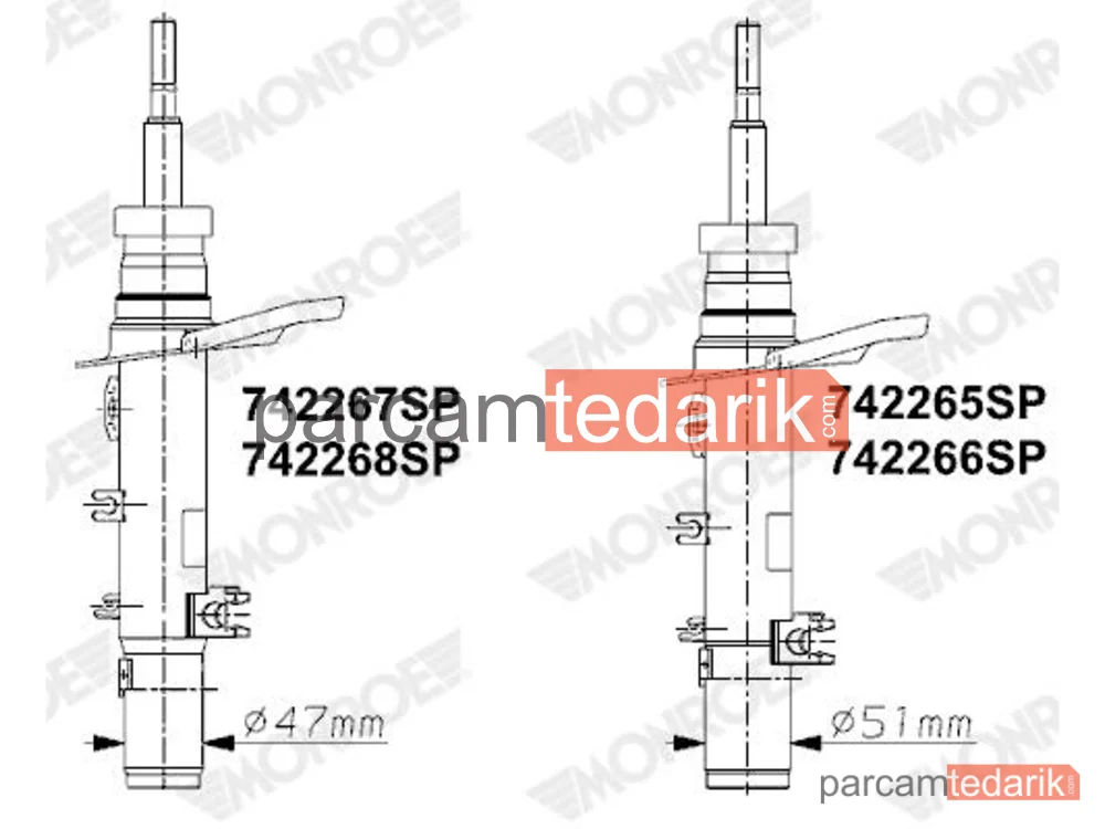 742267SP | Amortisör — Citroën C3 III, Citroën C4 Cactus, Citroën C3 III Van
