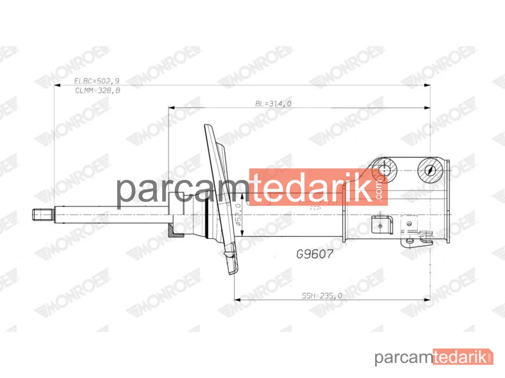 G9607 | Amortisör — Peugeot 208 II, Opel Corsa F, Opel Corsa F Kasa/eğik Arka