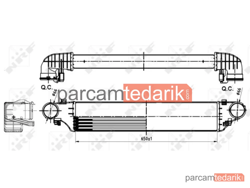 NRF 30164A | Su Radyatörü — Mercedes W203 M111-611 Intercool