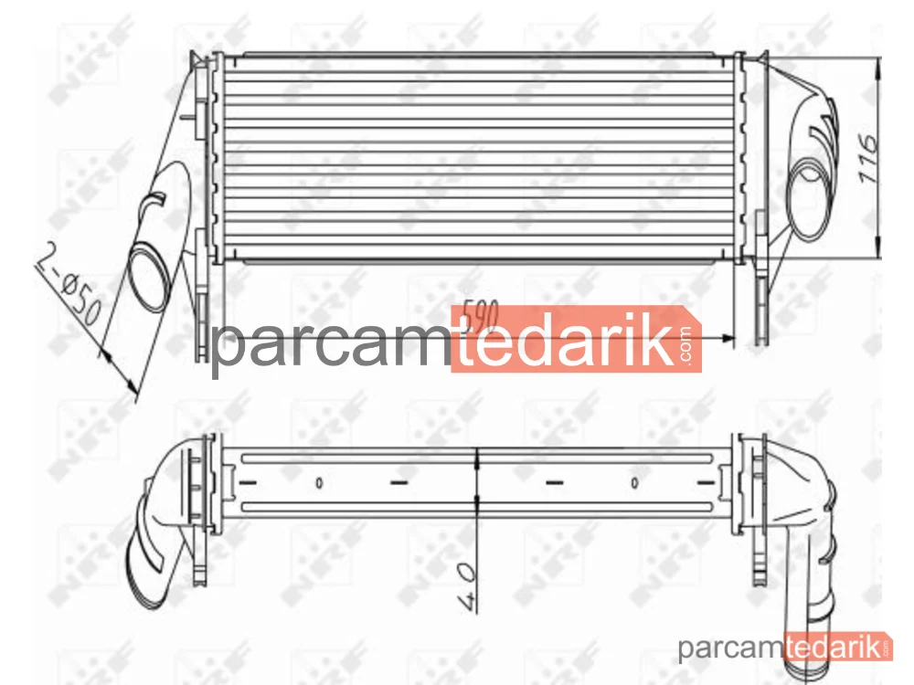NRF 30255 | Turbo Radyatörü — Dacia Logan, Dacia Logan Express, Dacia Logan MCV