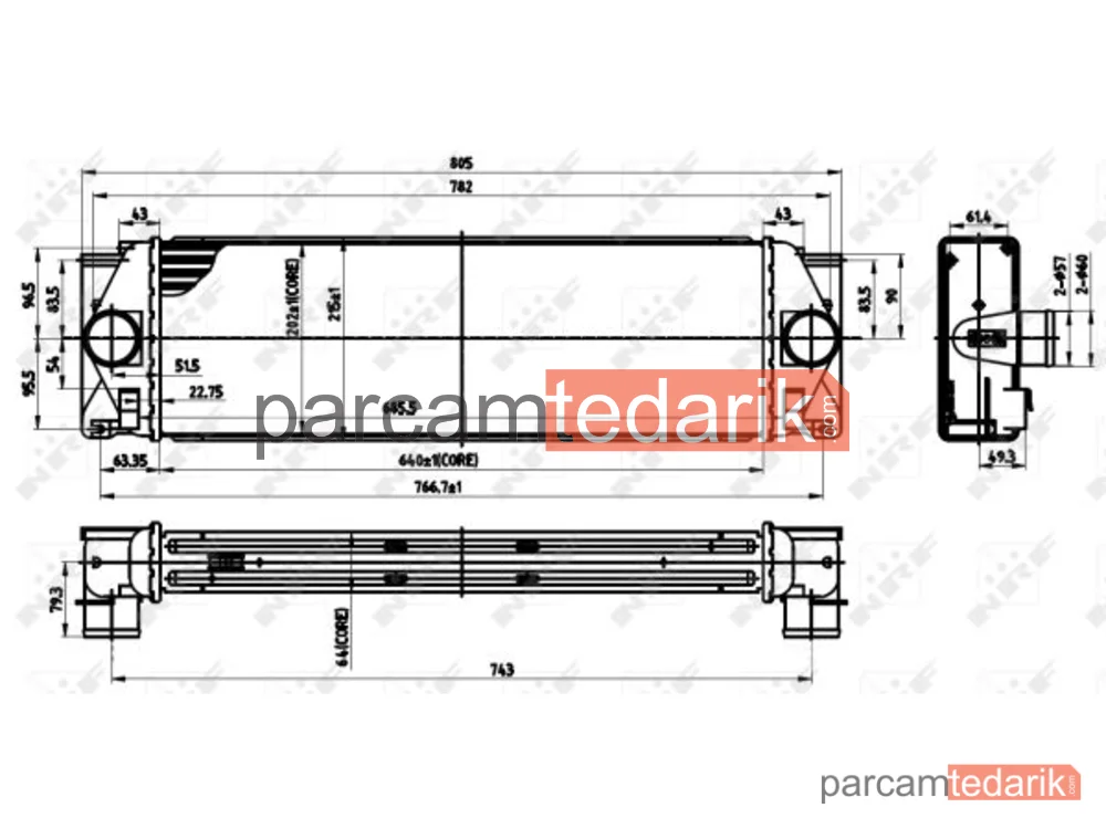 NRF 30310 | Turbo Radyatörü — Mercedes-Benz Sprinter 3,5-t Minibüs/Otobüs, Mercedes-Benz Sprinter 3,5-t Panelvan/Van, Mercedes-Benz Sprinter 3,5-t Platform şasi