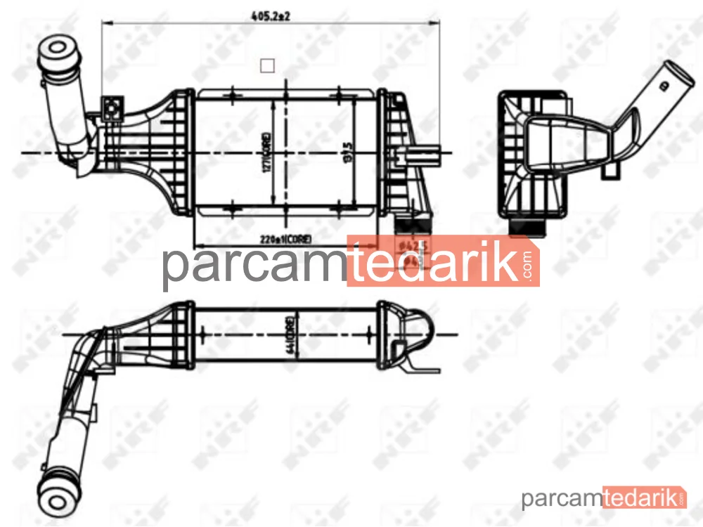 NRF 30427 | Turbo Radyatörü — Opel Astra G Classic, Opel Astra G Classic Caravan, Opel Astra G Kombi Van
